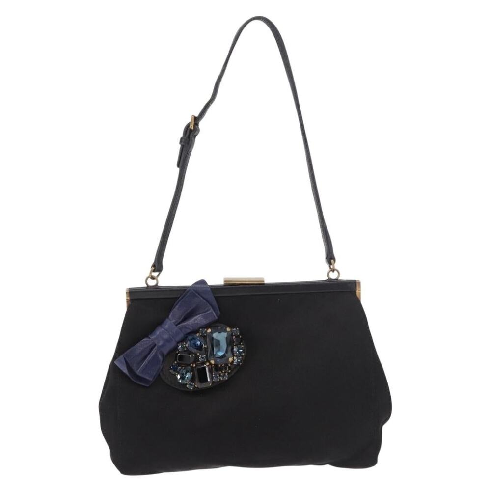 Miu Miu Satin Handbag Black